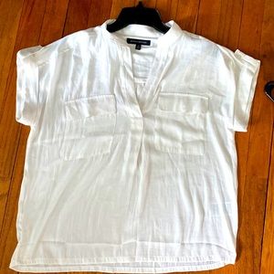 Banana Republic: white shirt sleeve blouse